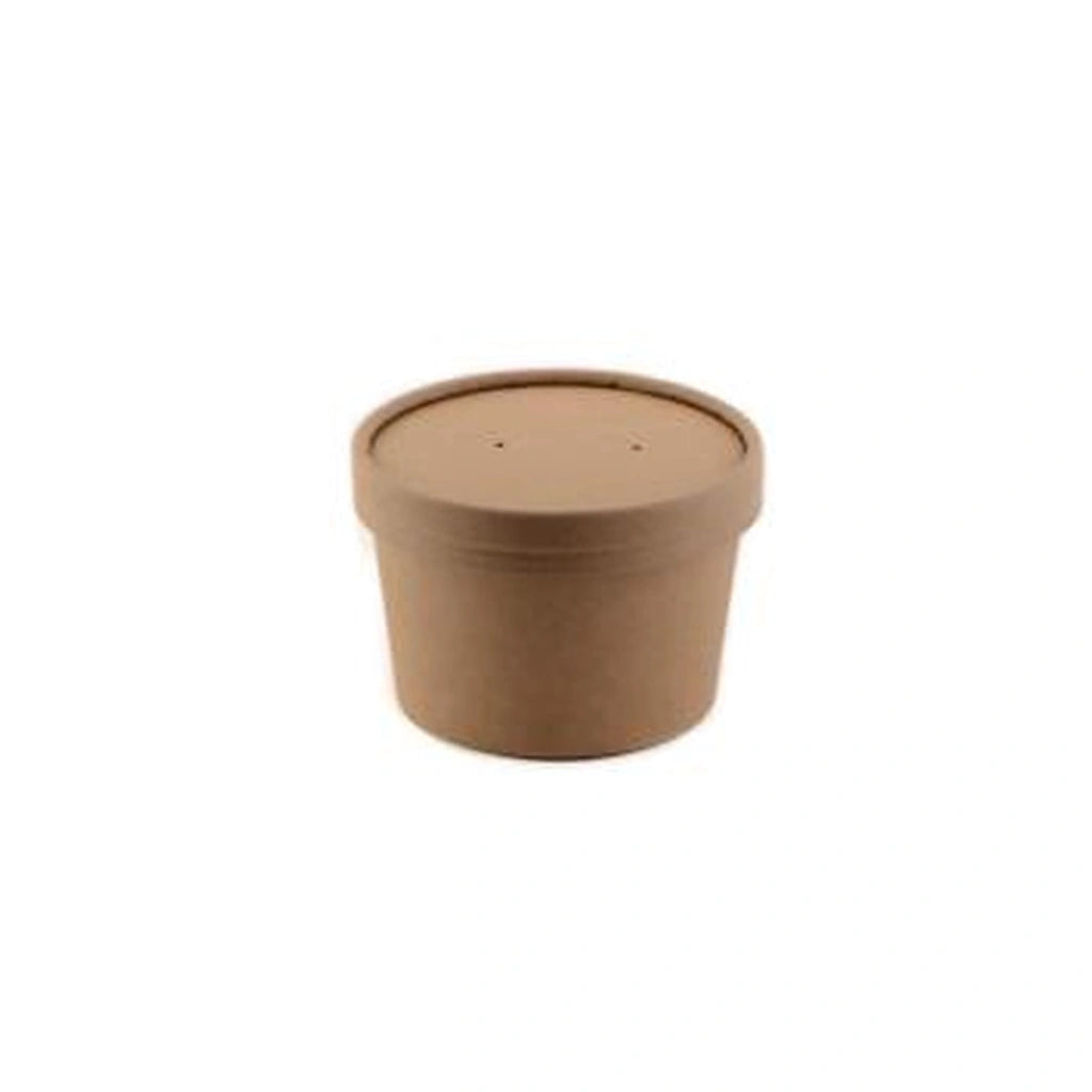 8Oz Paper Soup Container + Lid 25Ct