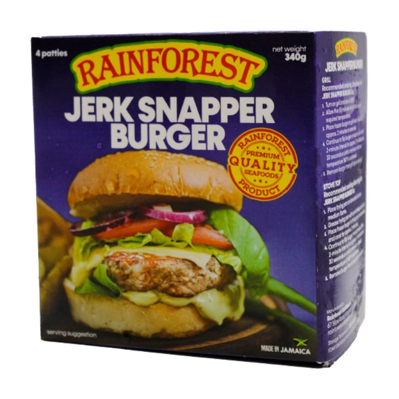 Rainforest Ready Jerk Snapper Burger