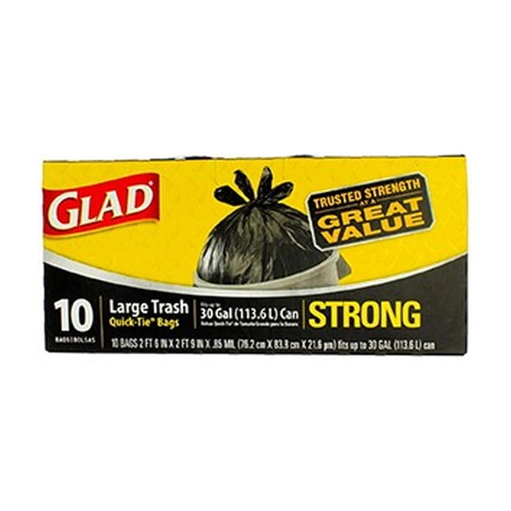 Glad Trash Qrt 30 Gal 10Pk