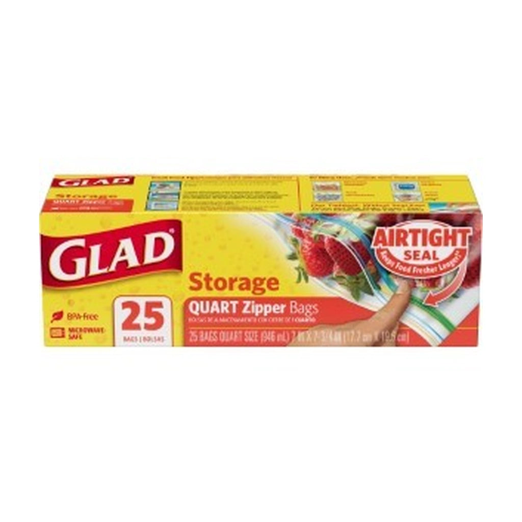 Glad 559 Zip Quart 25Ct