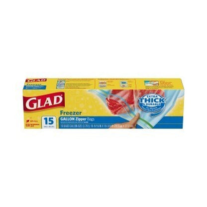 Glad Freezer Bag Zip Gal 15Pk