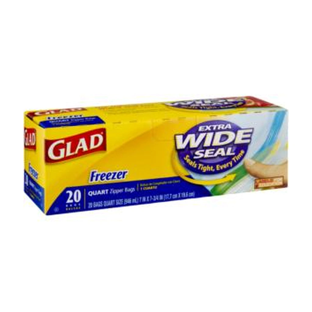 Glad Freezer Bag Zip Qrt 20Pk