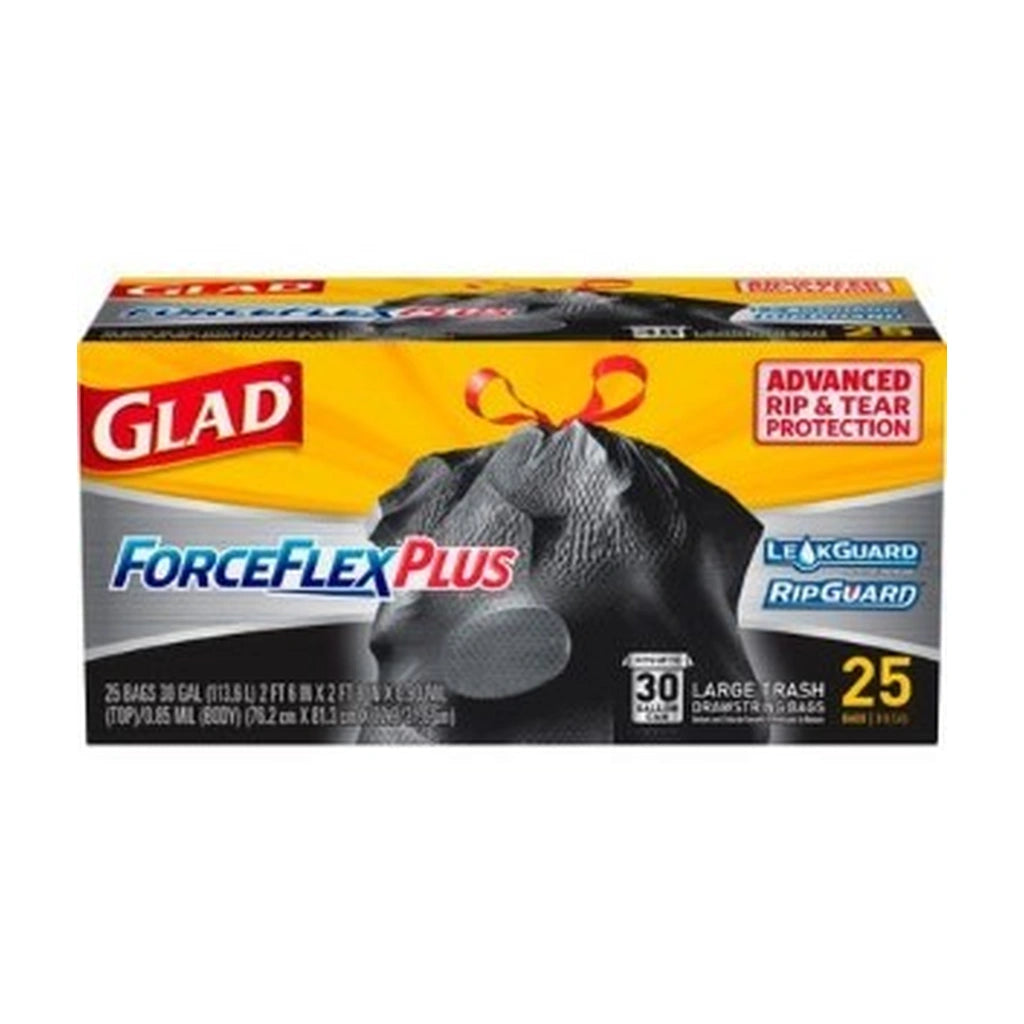 Glad Force Flex Garbage Black 30 Gallon