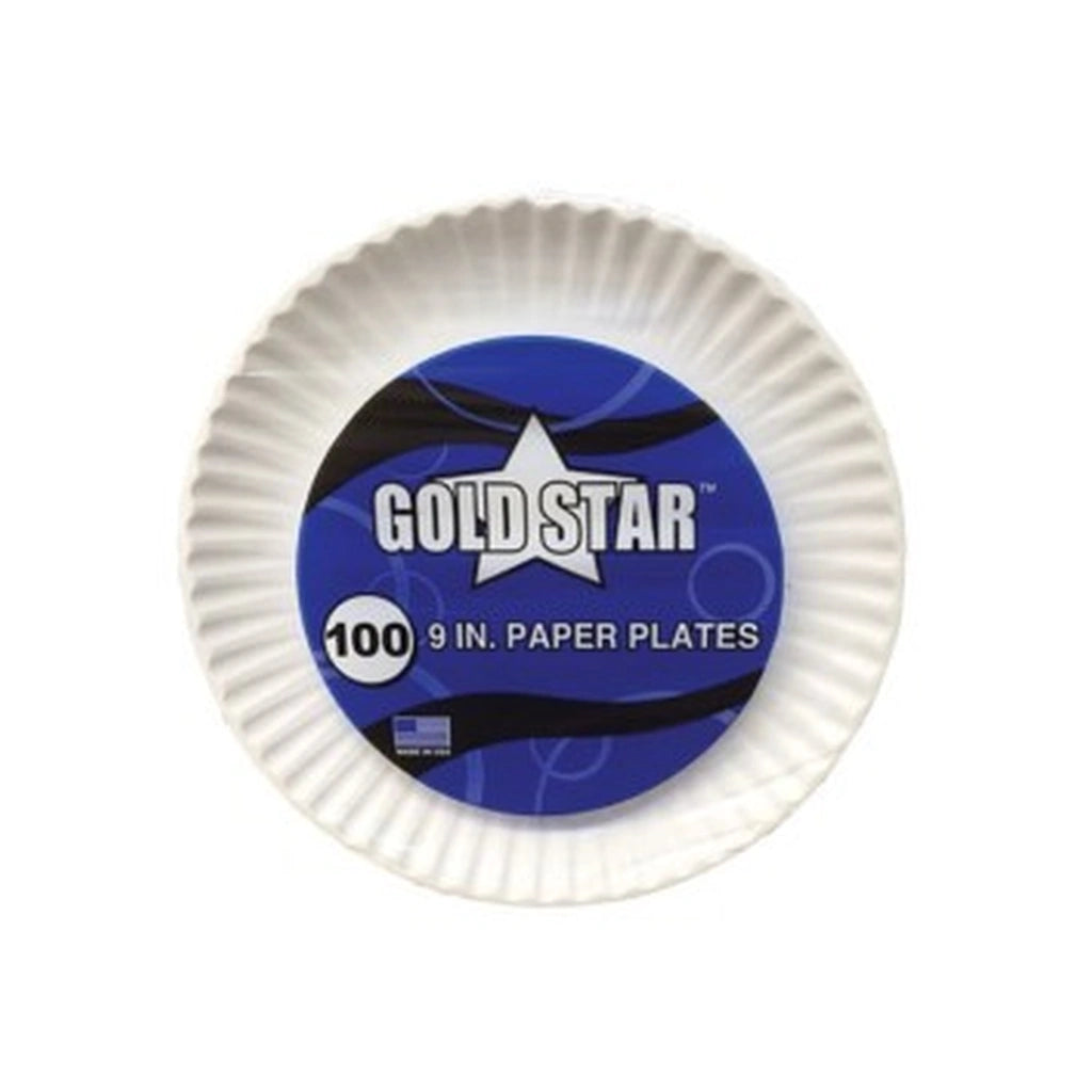 Gold Star 9In Paper Plates 100Ct