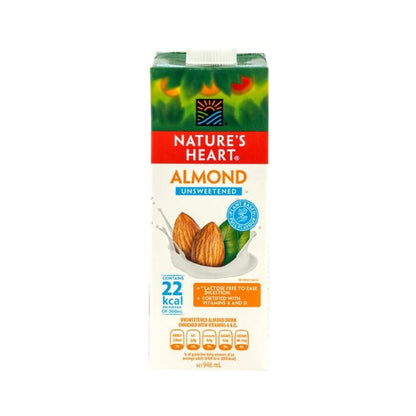 Nature'S Heart Almond Unsweet Milk 1Lt