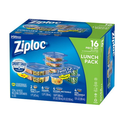 Ziploc Lunch Pack Containers 16Ct