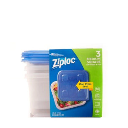 Ziploc Container Medium Round 3Ct