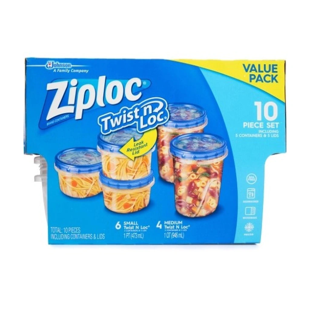 Ziploc Twist N Loc Containers 10Ct