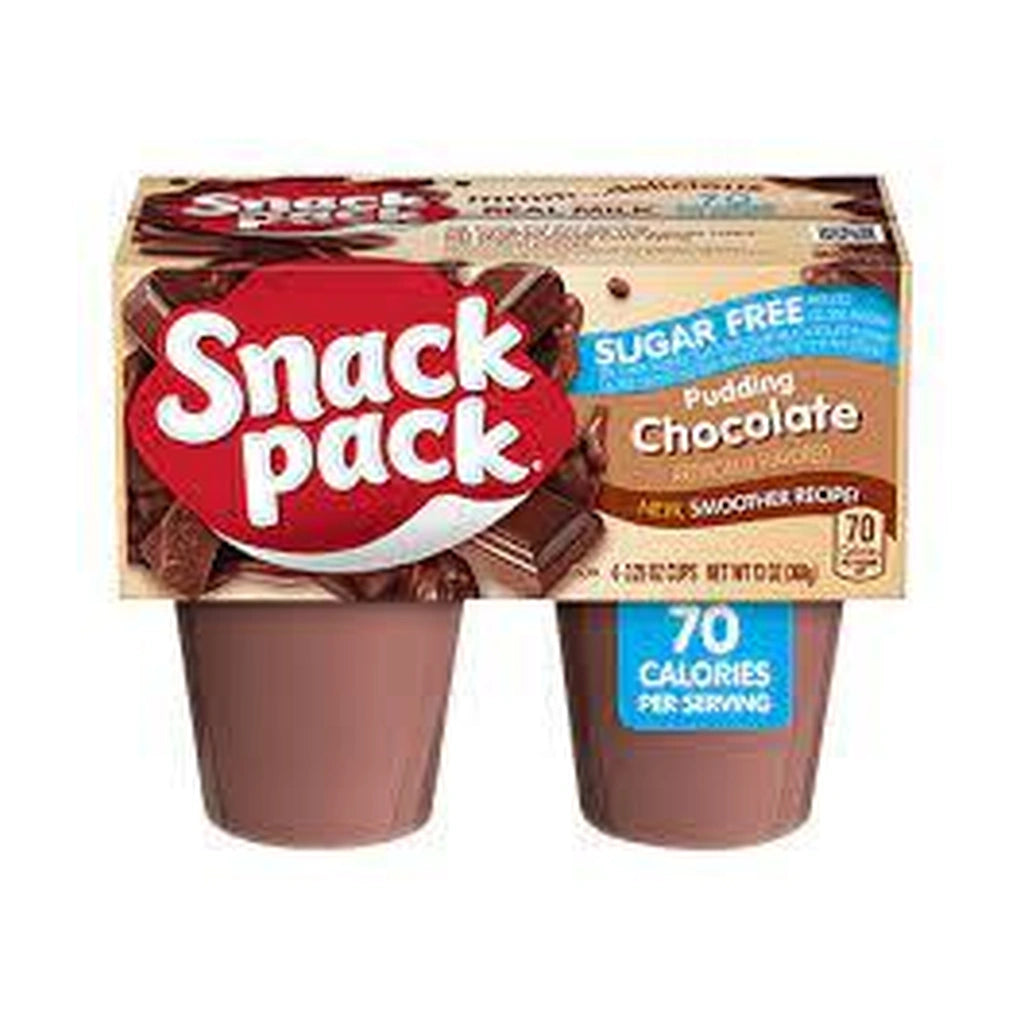 Snack Pack Chocolate Sugar Free 4Pk