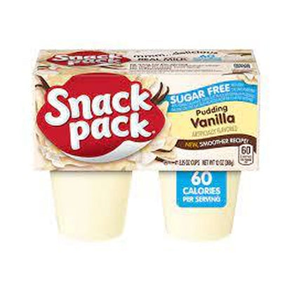 Snack Pack Vanilla Sugar Free 4Pk