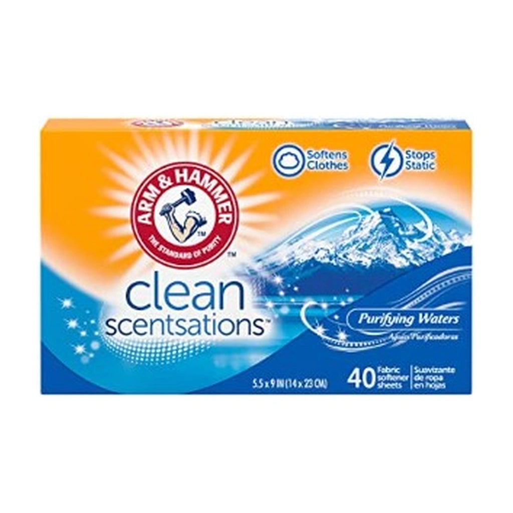 Arm & Hammer Dryer Sheet Pure Water 40Ct