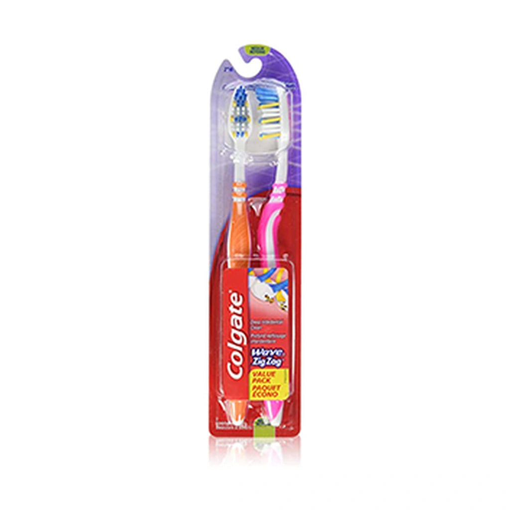 Colgate Wave Toothbrush Zigzag 2Pk Firm