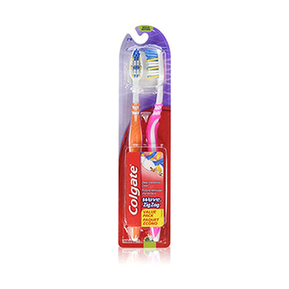 Colgate Wave Toothbrush Zigzag 2Pk Firm