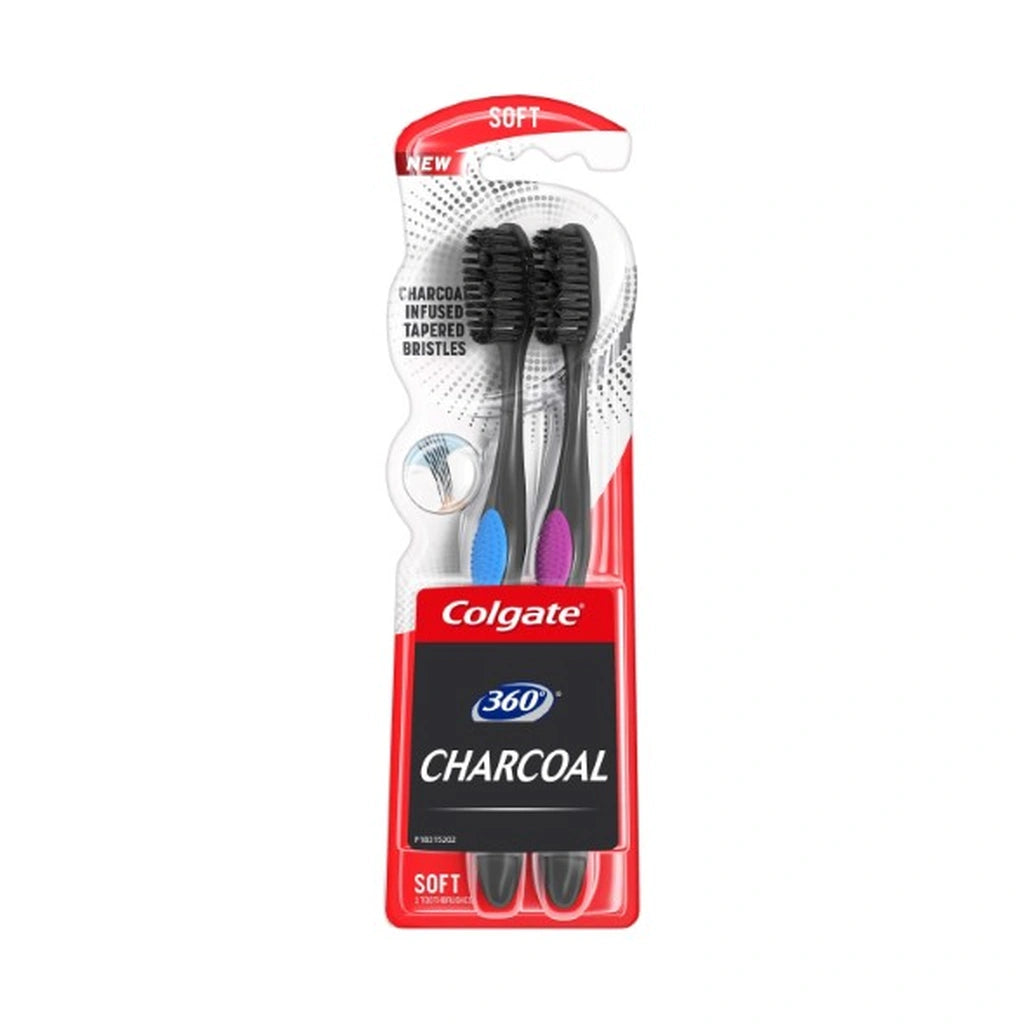 Colgate 360 Charcoal Toothbrush 2Ct