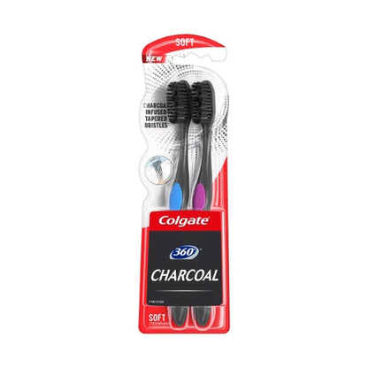 Colgate 360 Charcoal Toothbrush 2Ct