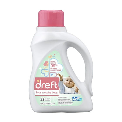 Dreft Active Baby Liquid Laundry 46Oz