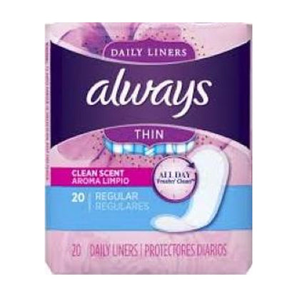Always Scented Regular Panty Liners 20Ct
