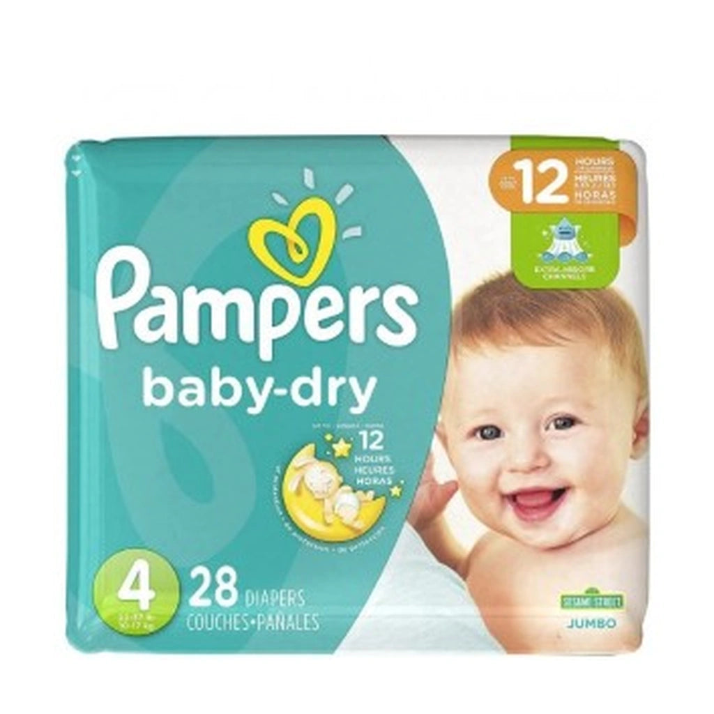 Pampers Baby Dry Diapers #4 Jumbo 28Ct