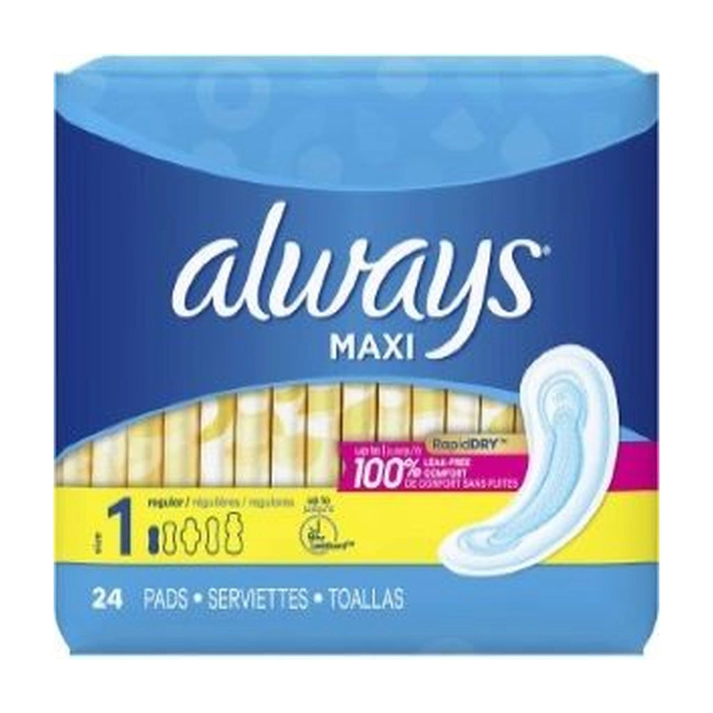 Always Non-Deodorant Regular Maxi 24Ct