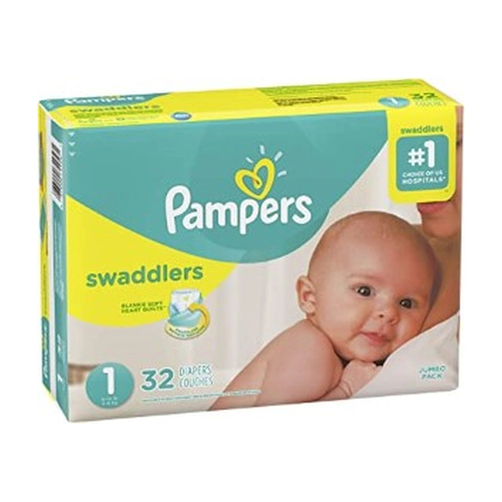 Pampers Swaddlers Size 1 Jumbo 32Ct