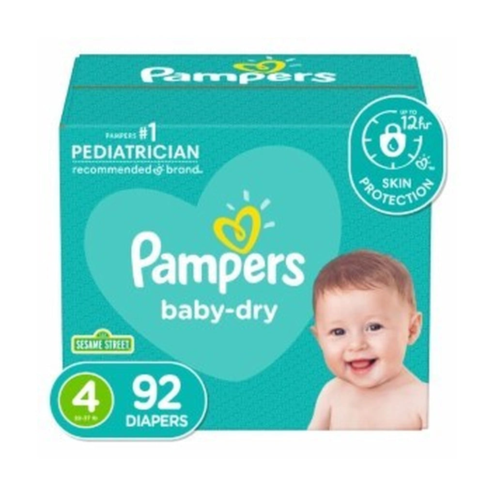 Pampers Baby Diaper Dry #4 Super Pk 92Ct