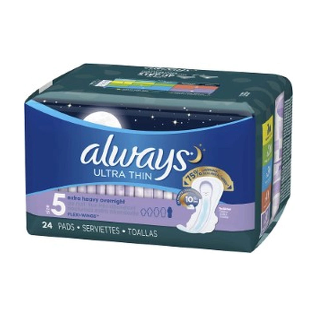 Always Ultra Thin Overnight Wings 24Ct