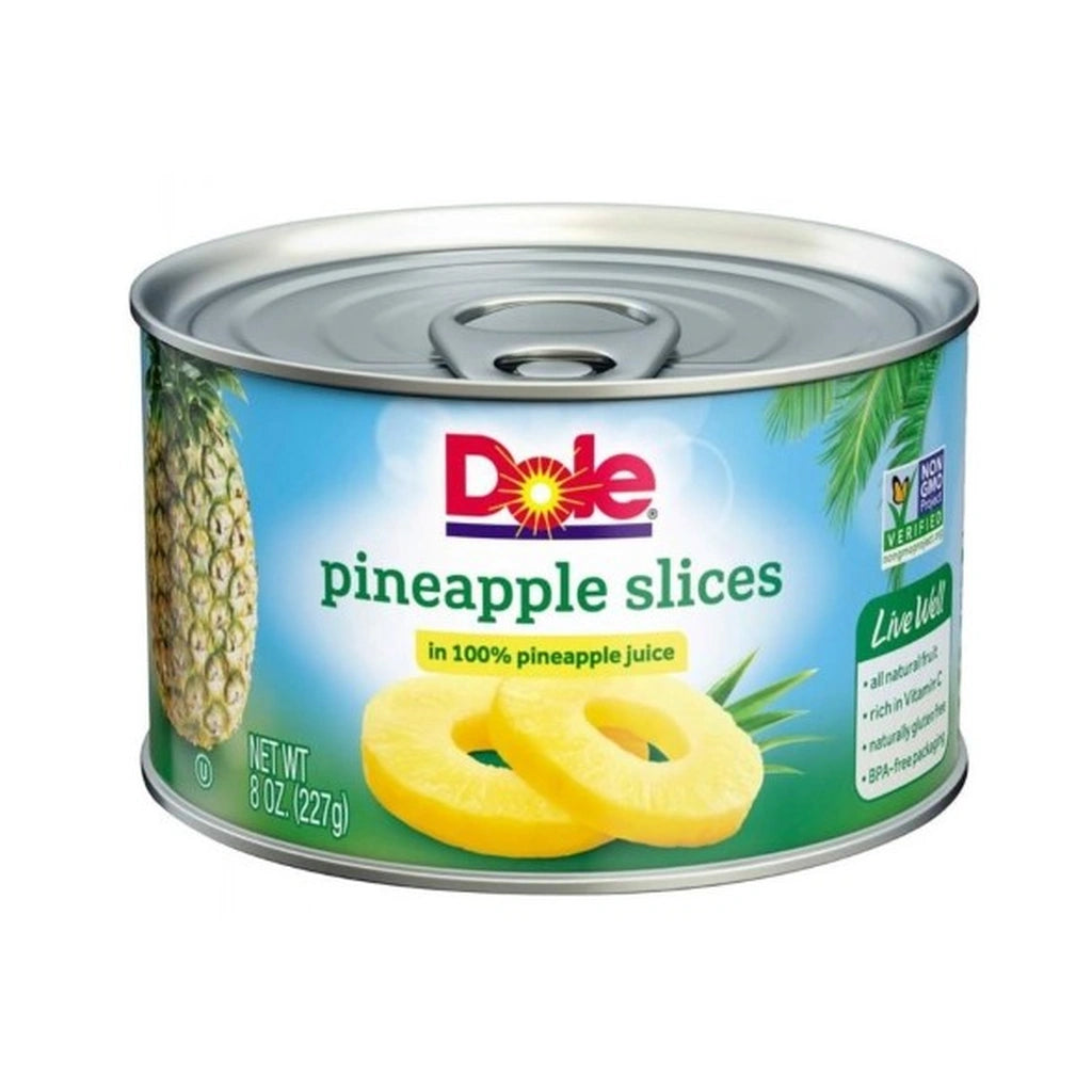 Dole Pineapple Slices In 100% P/Apple 8Z