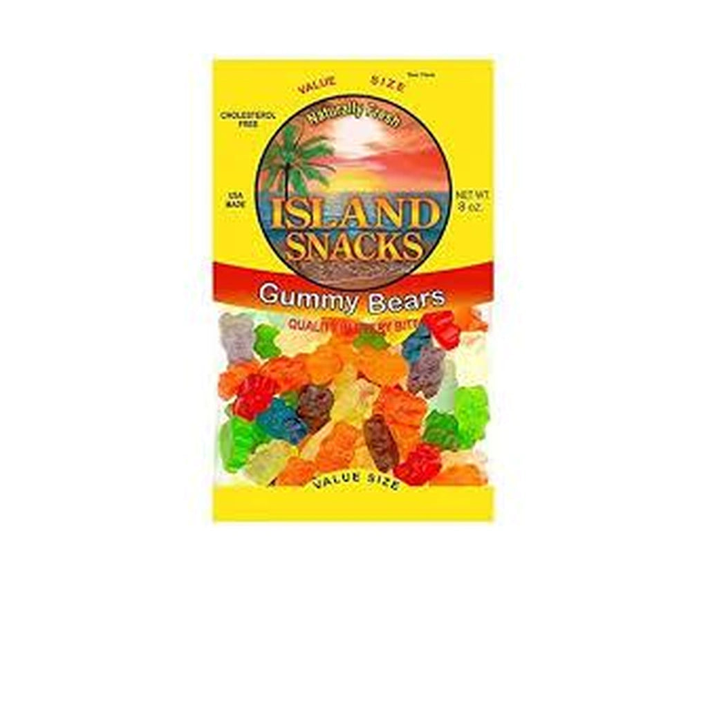 Island Snacks Gummy Bears 8Oz