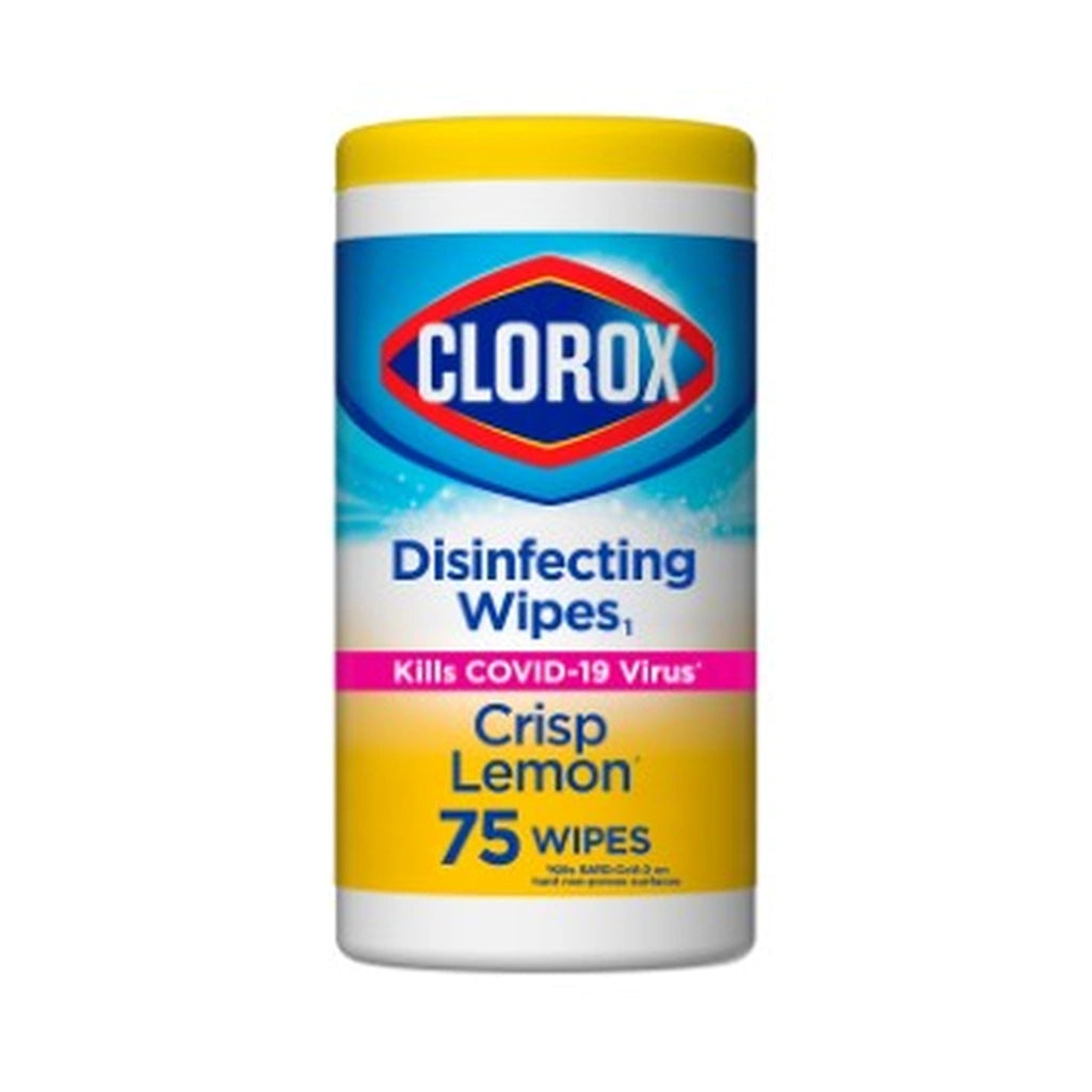 Clorox Crisp Lemon Disinfect Wipe 75Ct