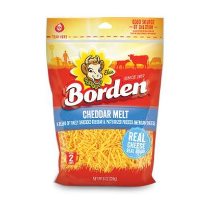 Borden Cheddar Melt Shredded 683 226G