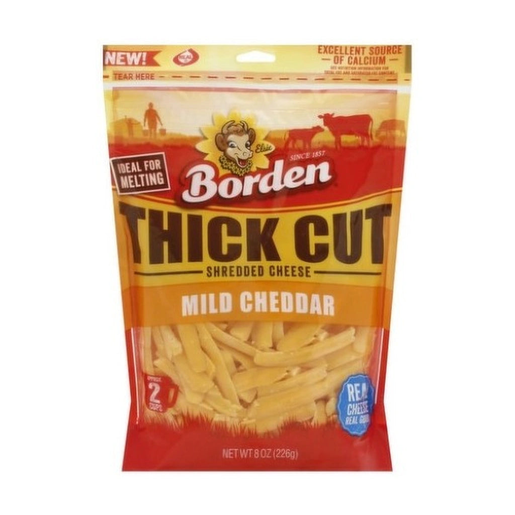 Borden Mild Cheddar Thick Cut Shred 226G