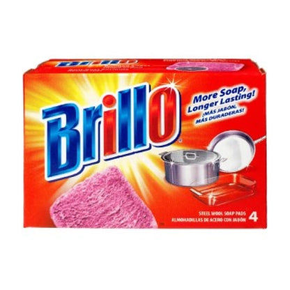Brillo Steel Wool Soap Pad 4Ct