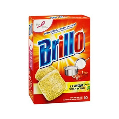 Brillo Steel Wool S/Pad Lem 10Ct
