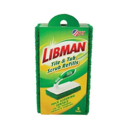 Libman Tile &Tub Scrub Refills 2Ct
