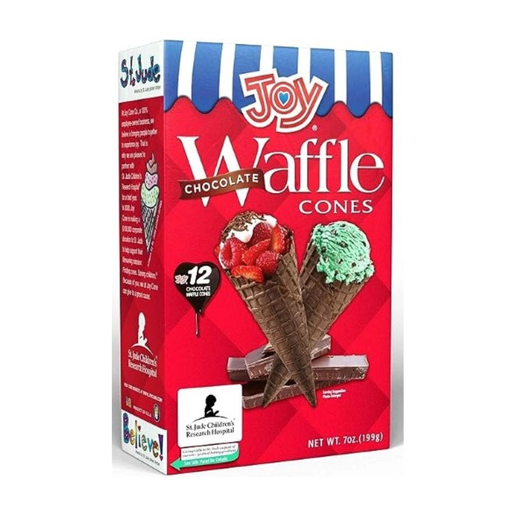 Joy Chocolate Waffle Cones 12Ct