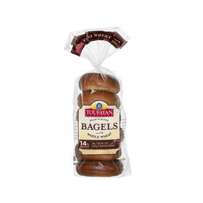 Toufayan Whole Wheat Bagels 9Oz