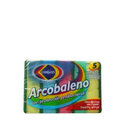 Arcobaleno Scouring Sponge 5Ct