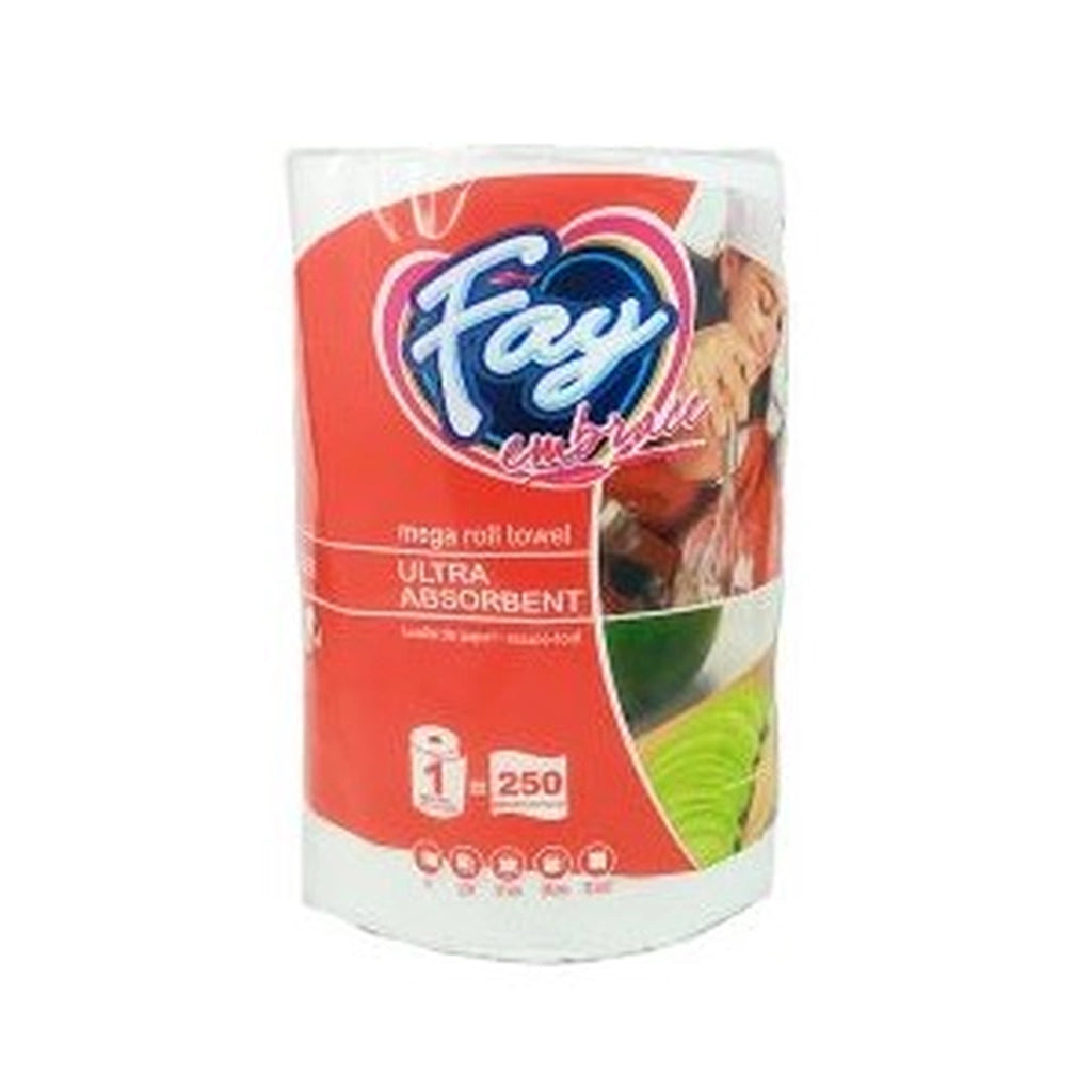 Fay Mega Roll Paper Towel Plain 250Sh