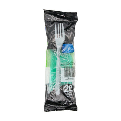 Darnel Forks Clear Green 20Ct