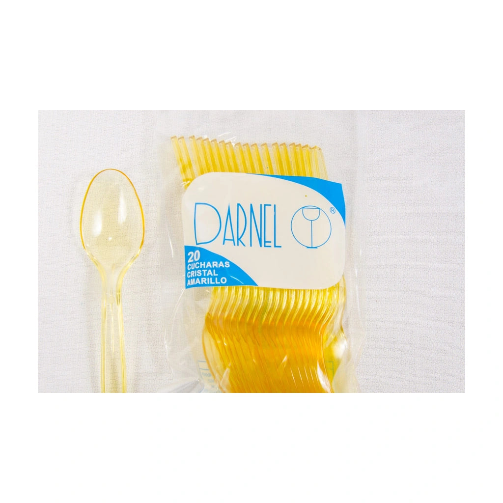 Darnel Spoons Clear Yellow 20Ct