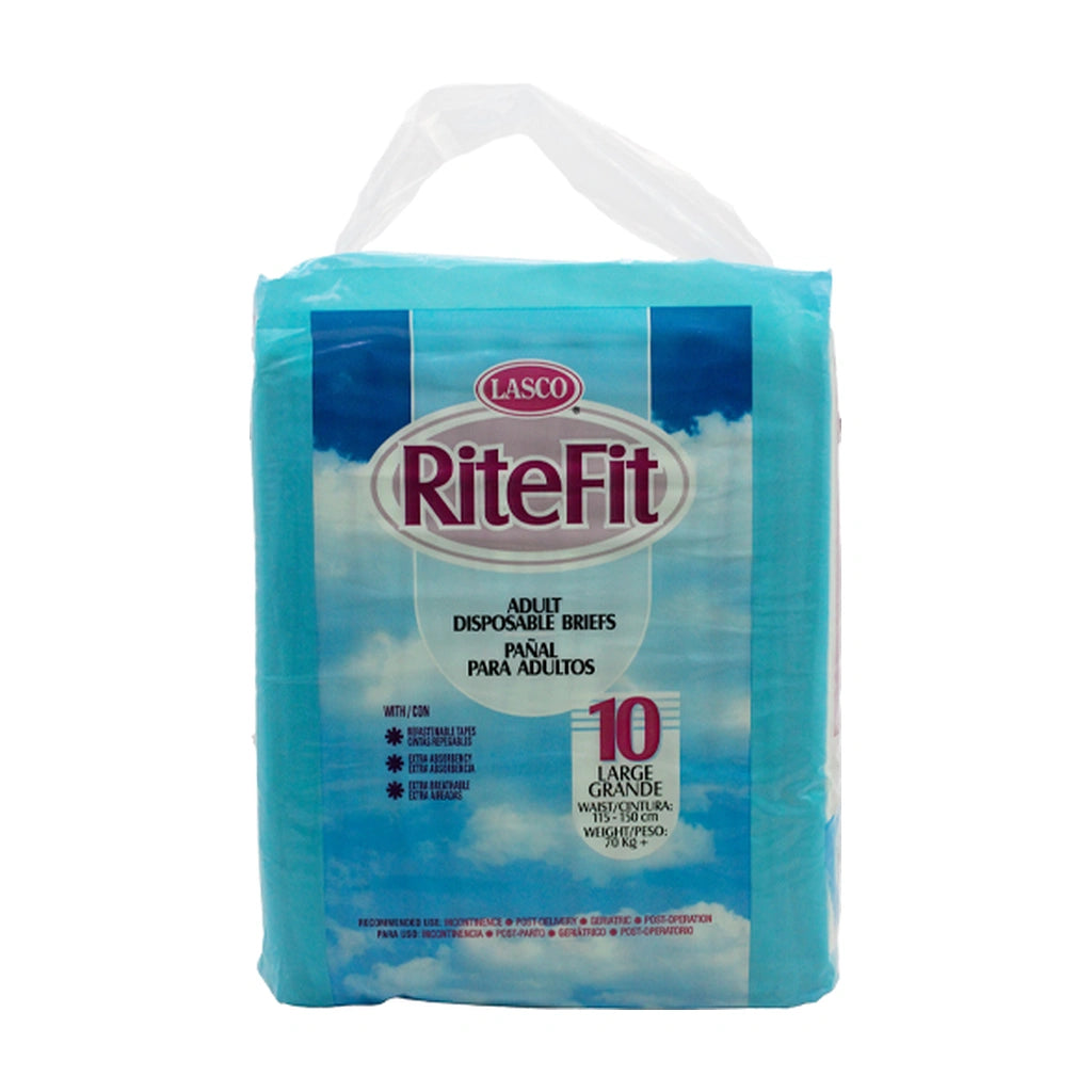 Lasco Rite-Fit Diapers Lrg.