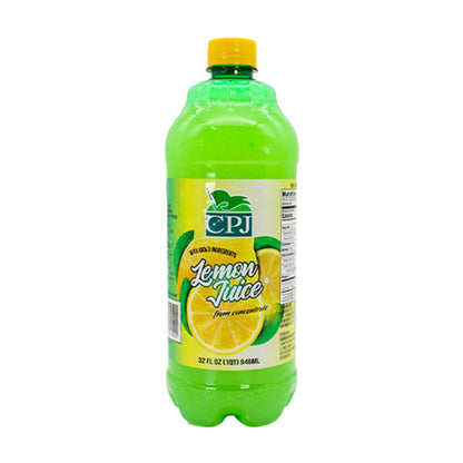 Cpj Real Lemon Juice 32Oz