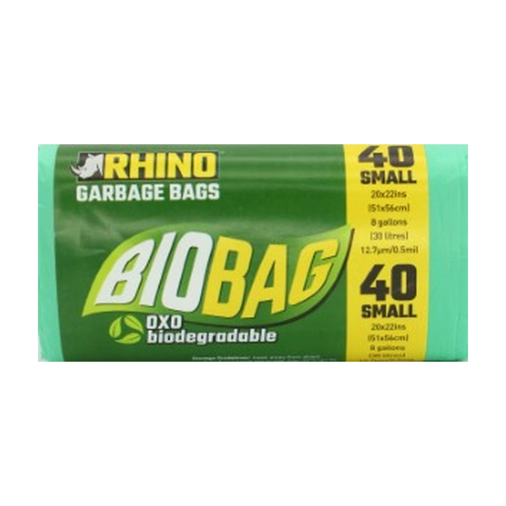 Rhino Green Garbage Bag Small 20X22 50Ct