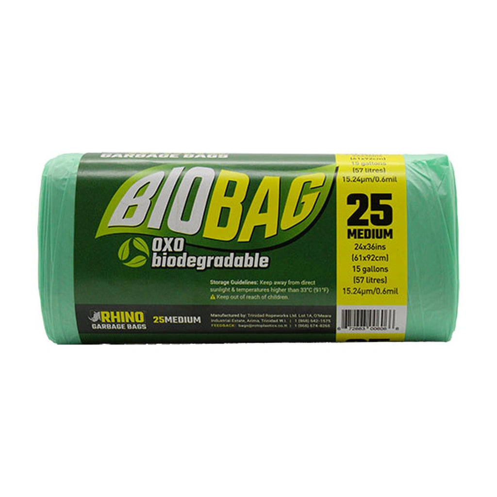 Rhino Green Garbage Bag Medium 24X36 30C