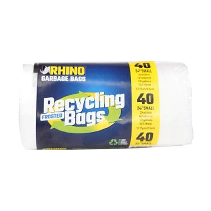 Rhino Frosted Garbage Bags Small 24""X2