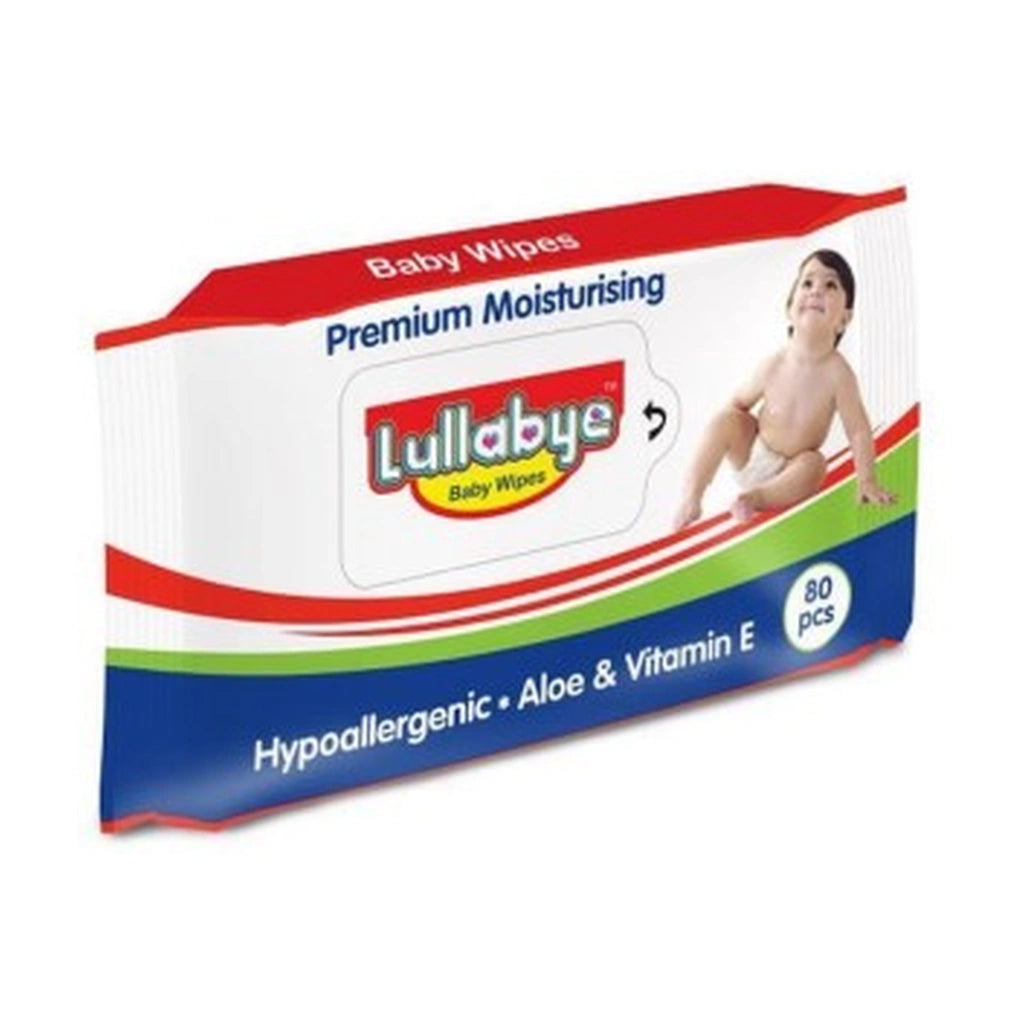 Lullaby Baby Wipes W/Lid 80Pcs