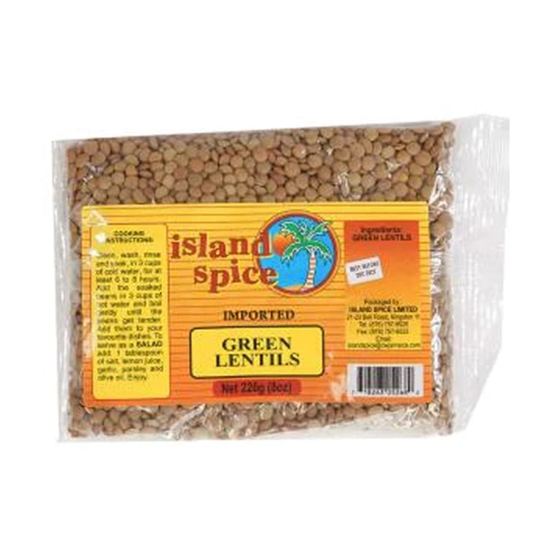 Island Spice Green Lentils 8Oz