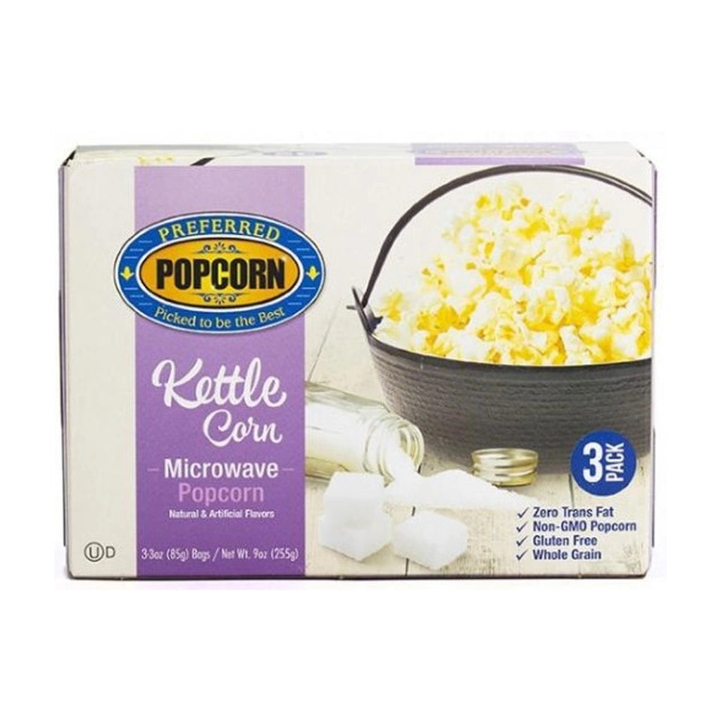 Preferred Popcorn Kettle Corn 255G 3Ct