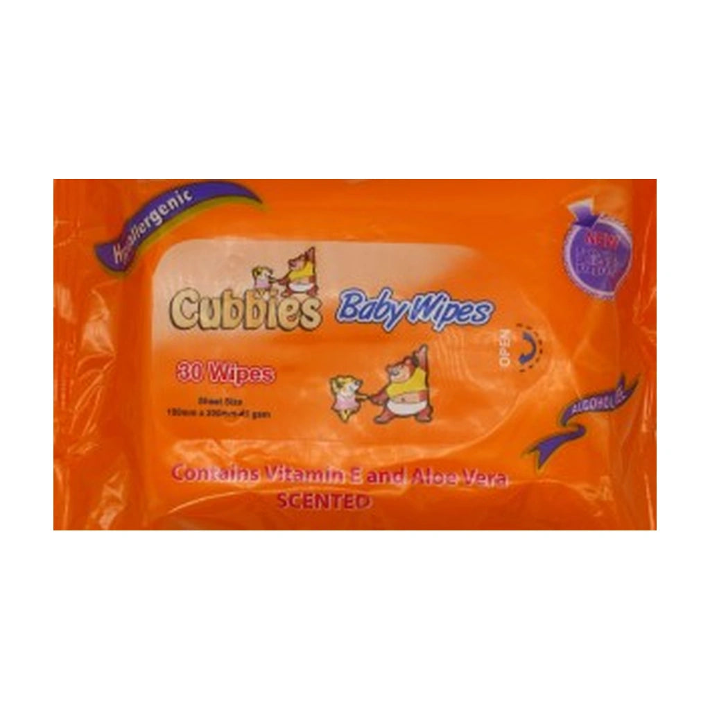 Cubbies Baby Wipes Travel Pack 30Ct