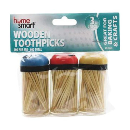 Wooden Toothpick 3Jars